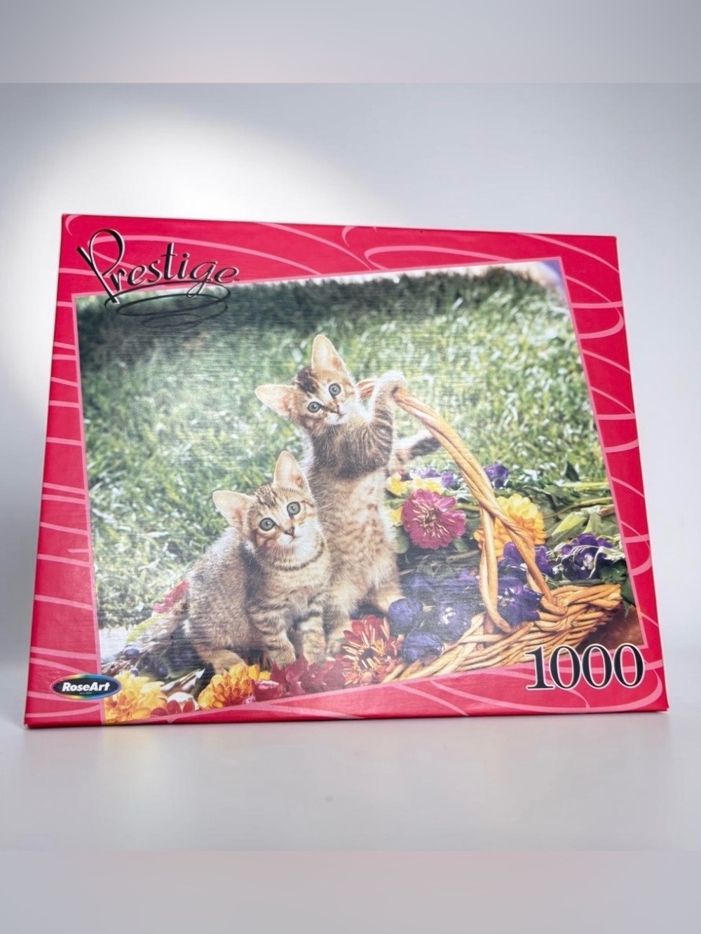 RoseArt Prestige, 1000 Piece Cat Puzzle Springtime Innocence, New Sealed